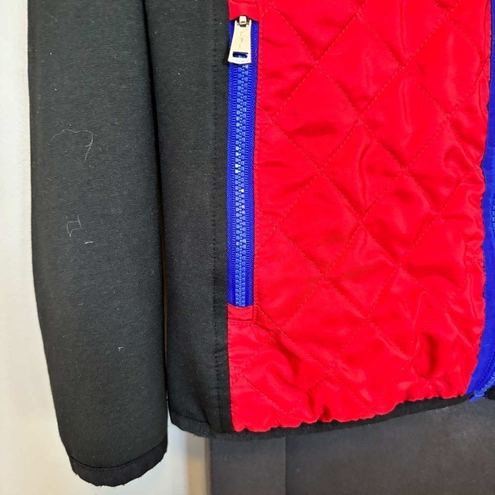 Lauren Ralph Lauren Active - Red & Black Quilted Jacket with Blue Accents - M‍‍‍ - Picture 2 of 7
